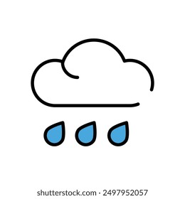 Icono de lluvia Vector Ilustración de stock