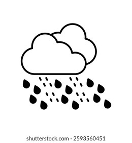 Rain icon vector stock illustration