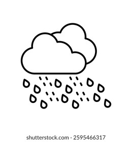 Rain icon vector stock illustration