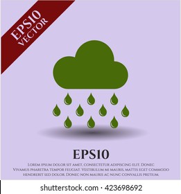 rain icon vector symbol flat eps jpg app web concept website