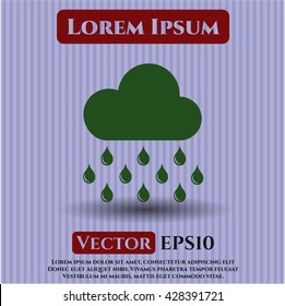 rain icon vector symbol flat eps jpg app web concept website