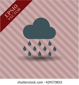 rain icon vector symbol flat eps jpg app web concept website स्टॉक वेक्टर