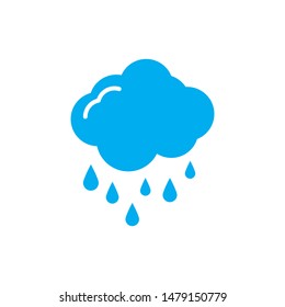 Rain icon vector. Weather icon illustration. Flat design style on white background.