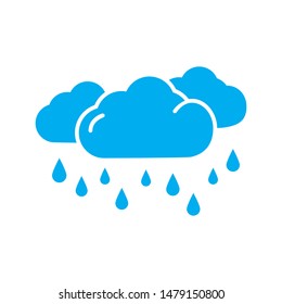 Rain icon vector. Weather icon illustration. Flat design style on white background.