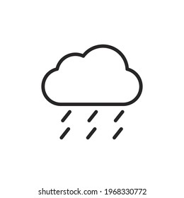 Rain icon vector. Weather sign