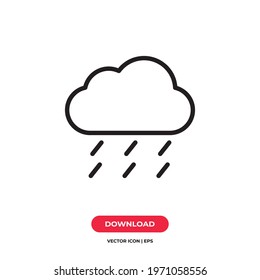 Rain icon vector. Weather sign