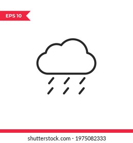Rain icon vector. Weather sign