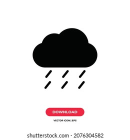 Vector de icono de lluvia. Signo meteorológico