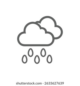 rain icon, vector, white background
