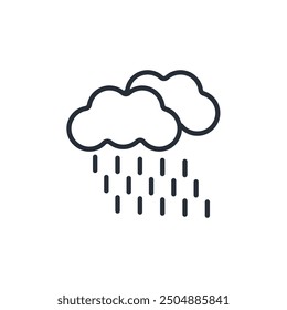 Rain icon. vector.Editable stroke.linear style sign for use web design,logo.Symbol illustration.