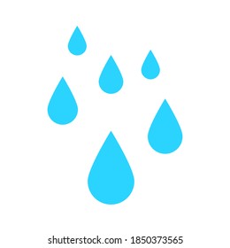 Rain Icon Water Drop Symbol Isolated Stock Vector (Royalty Free ...