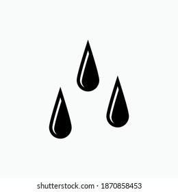 Rain Icon. Waterdrop Symbol - Vector Logo Template. 