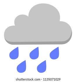 Rain icon for weather applications.