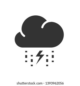 Rain Icon. Weather Element Illustration As A Simple Vector Sign & Trendy Symbol for Design and Websites, Presentation or Mobile Application.