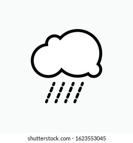 Rain Icon. Weather Element Illustration As A Simple Vector Sign & Trendy Symbol for Design and Websites, Presentation or Apps Element.