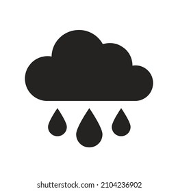 rain icon. weather forecast, season, glyph icon, silhouette icon, solid icon. very suitable for use in websites, applications, digital, apps and others.