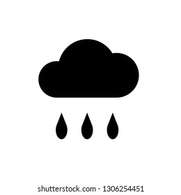 Rain Icon. Weather Illustration As A Simple Vector Sign & Trendy Symbol for Design and Climate Websites or Mobile App.