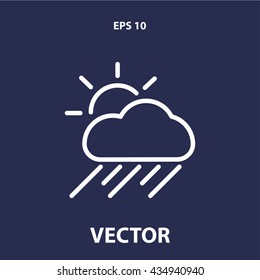 rain icon. weather line icon