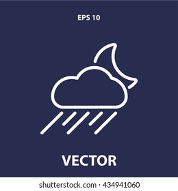 rain icon. weather line icon