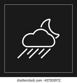 rain icon. weather line icon
