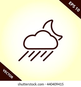 rain icon. weather line icon