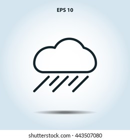 rain icon. weather line icon