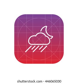 rain icon. weather line icon