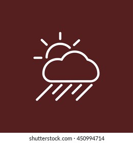 rain icon. weather line icon