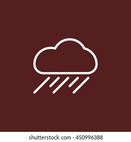 rain icon. weather line icon