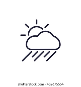 rain icon. weather line icon