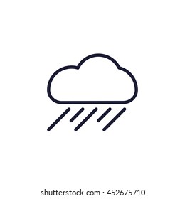 rain icon. weather line icon