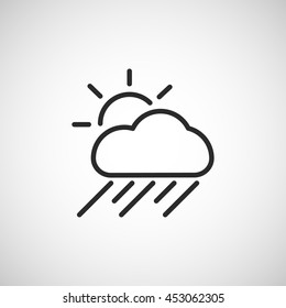 rain icon. weather line icon