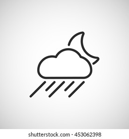 rain icon. weather line icon