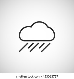 rain icon. weather line icon