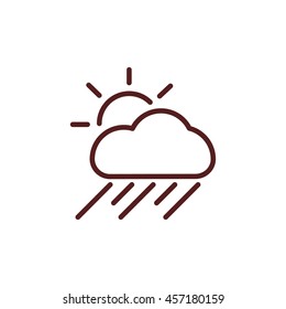 rain icon. weather line icon