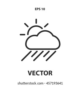 rain icon. weather line icon