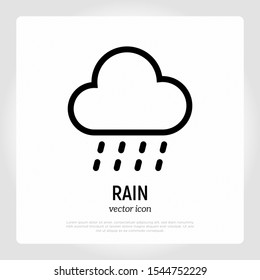 Rain icon. Weather symbol in flat style. Modern vector illustration.