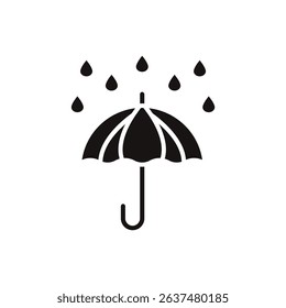 rain icons isolated on White Background. Flat style design