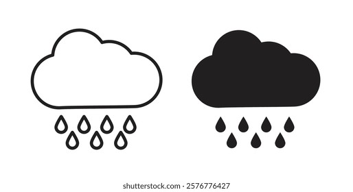 Rain icons pack for ui designs