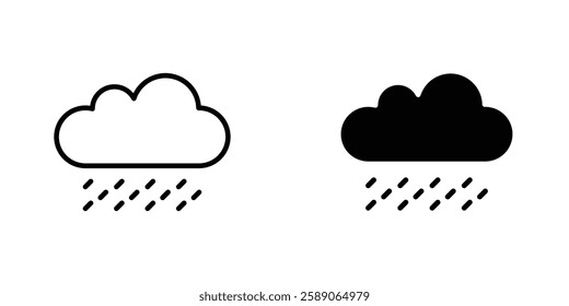 Rain icons thin line illustrations designs