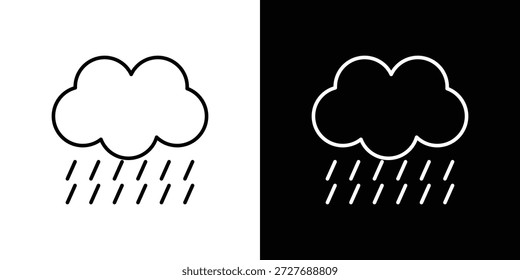 Rain icons vector.Editable stroke.linear style sign