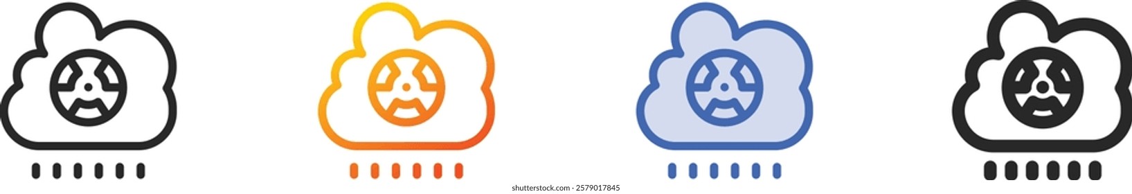 rain icon.Thin Linear, Gradient, Blue Stroke and bold Style Design Isolated On White Background