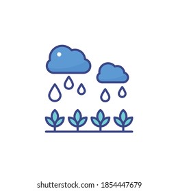 Icono de estilo de ilustración de lluvia. archivo EPS 10
