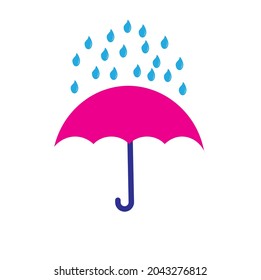 rain illustration or vector rain minimalist illustration