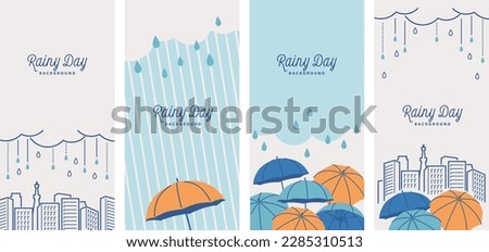 Rain image background banner set