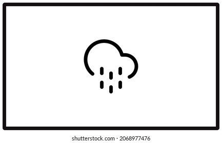 Rain intermittent. Hail. Drizzle shower. Weather forecast icon isolated on white background. eps 10