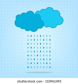 ?loud with rain isolated on the background