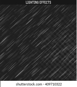 Rain isolated realistic effect can also be used as snow. Natural downpour weather rainfall.