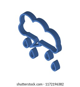 Rain isometric left top view 3D icon