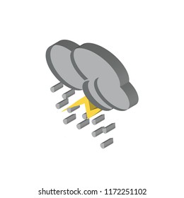 Rain isometric left top view 3D icon